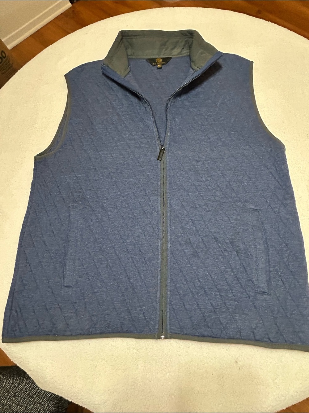 Men's Quilted Sleeveless Vest by Unknown - Slate Blue